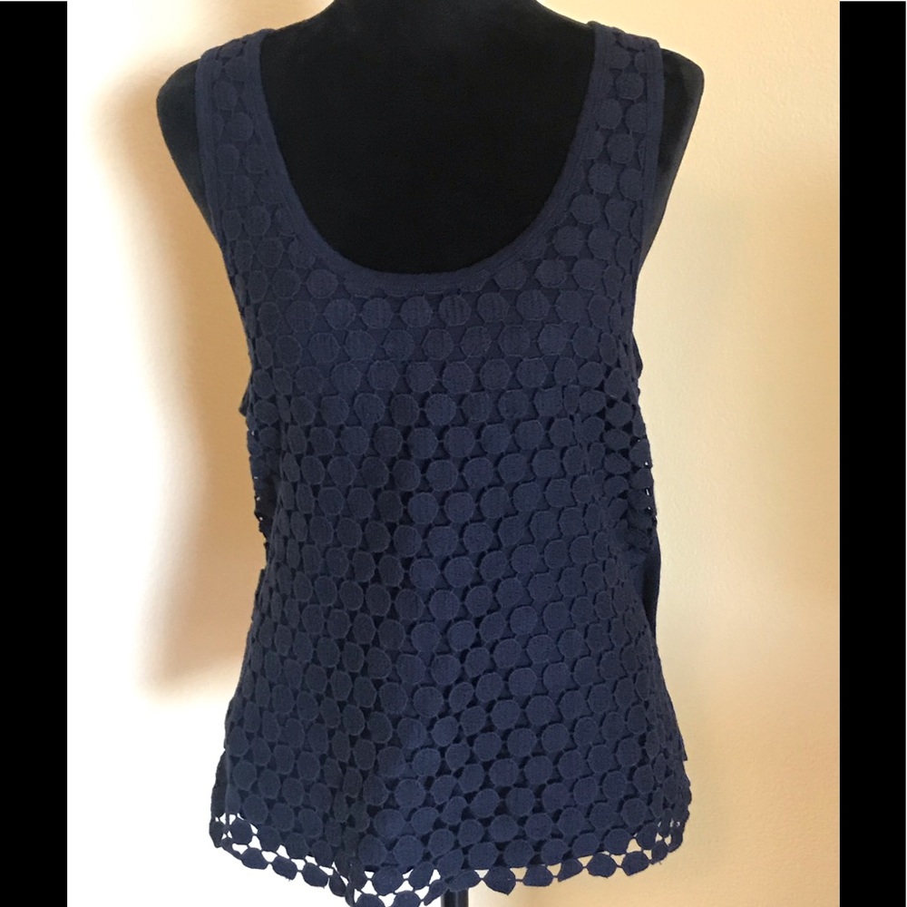J Crew tiered dot tank
